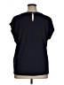 Papermoon 100% Polyester Black Short Sleeve Blouse Size 1X - photo 2