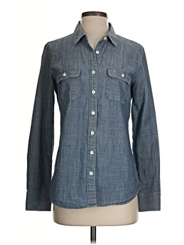 J.Crew Factory Store Long Sleeve Button-Down Shirt (view 1)