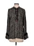 Ann Taylor LOFT 100% Polyester Black Long Sleeve Blouse Size S (estimated) - photo 1