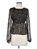 Mi ami 100% Polyester Black Long Sleeve Blouse Size S - photo 1