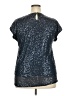 Edgely Metallic Silver Short Sleeve Top Size XXL - photo 2