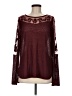 New Romantics Burgundy Long Sleeve Blouse Size M - photo 1