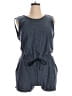 we wander Solid Gray Blue Romper Size XL - photo 1