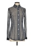 CAbi Houndstooth Blue Long Sleeve Blouse Size S - photo 1