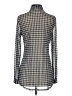 CAbi Houndstooth Blue Long Sleeve Blouse Size S - photo 2