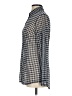 CAbi Houndstooth Blue Long Sleeve Blouse Size S - photo 5