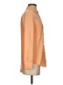 Equipment 100% Silk Color Block Orange Long Sleeve Silk Top Size XS - photo 4