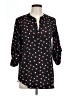 Maison Jules 100% Polyester Hearts Black 3/4 Sleeve Blouse Size L - photo 1