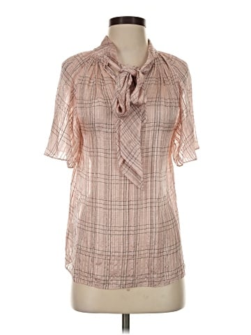 Rebecca Taylor Short Sleeve Silk Top (view 1)
