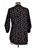Maison Jules 100% Polyester Hearts Black 3/4 Sleeve Blouse Size L - photo 2