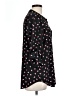 Maison Jules 100% Polyester Hearts Black 3/4 Sleeve Blouse Size L - photo 4