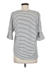 CAbi 100% Cotton Stripes Gray 3/4 Sleeve Top Size M - photo 2