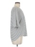 CAbi 100% Cotton Stripes Gray 3/4 Sleeve Top Size M - photo 4