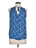 Ann Taylor LOFT Blue Sleeveless Blouse Size Lg Petite - photo 1
