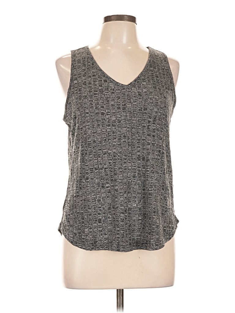Ekouaer Sleeveless Top Gray V-neck Tops