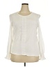 Unbranded 100% Polyester Ivory Long Sleeve Blouse Size 2X - photo 1