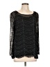 Scala 100% Silk Black Long Sleeve Silk Top Size L - photo 1