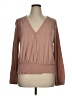 Everleigh Brown Long Sleeve Blouse Size XL - photo 1