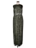 Mac Duggal 100% Polyester Metallic Silver Cocktail Dress Size 14 - photo 1
