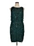 PAPELL Studio 100% Polyester Stars Teal Cocktail Dress Size 16 - photo 1