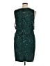 PAPELL Studio 100% Polyester Stars Teal Cocktail Dress Size 16 - photo 2