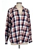 Lands' End 100% Cotton Plaid Red Long Sleeve Button-Down Shirt Size L (tall) - photo 1