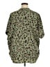Jodifl 100% Polyester Animal Print Green Short Sleeve Blouse Size 1X - photo 2