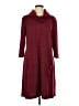 North Style Chevron-herringbone Red Burgundy Poncho Size L - photo 1