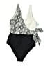 Cupshe Paisley Black One Piece Swimsuit Size XS - photo 1