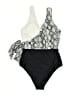 Cupshe Paisley Black One Piece Swimsuit Size XS - photo 2