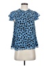 Whistles 100% Polyester Blue Short Sleeve Blouse Size 2 - photo 1