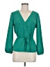 J.Crew 100% Polyester Green Long Sleeve Blouse Size 6 - photo 1