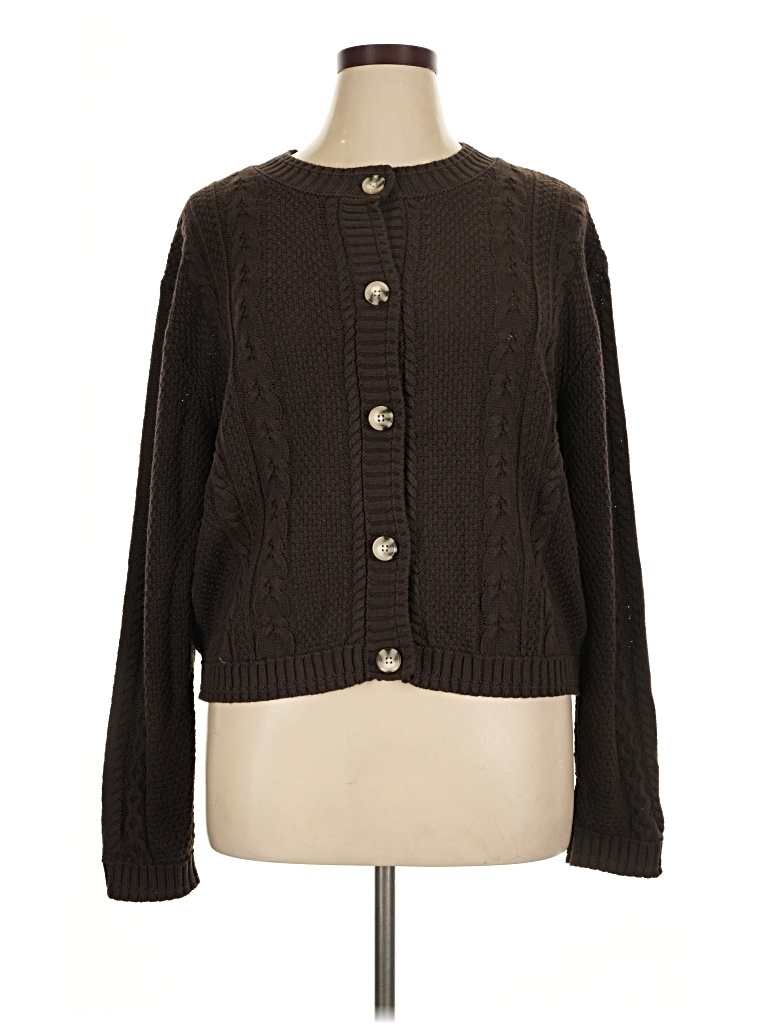 Pre-owned Wild Fable Cardigan Sweater In Brown