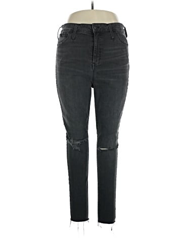 Madewell Curvy High-Rise Skinny Jeans in Black Sea (view 1)