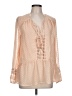 Daniel Rainn 100% Polyester Tan Long Sleeve Blouse Size L - photo 1