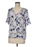 Ivanka Trump 100% Polyester Blue Short Sleeve Blouse Size M - photo 1