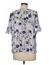 Ivanka Trump 100% Polyester Blue Short Sleeve Blouse Size M - photo 2