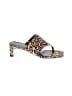 Villa Rouge 100% Leather Animal Print Tan Sandals Size 9 - photo 1