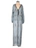 Blank London 100% Viscose Chevron-herringbone Blue Jumpsuit Size S - photo 1