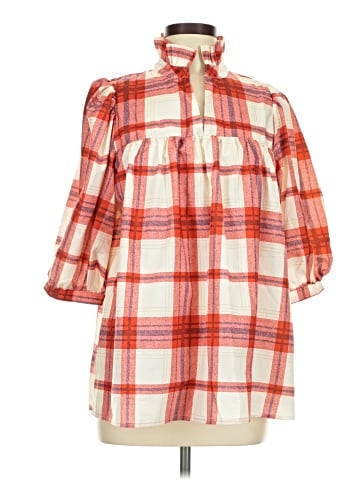 Unbranded 3/4 Sleeve Button-Down Shirt (view 1)