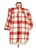 Unbranded Orange 3/4 Sleeve Button-Down Shirt Size M - photo 1