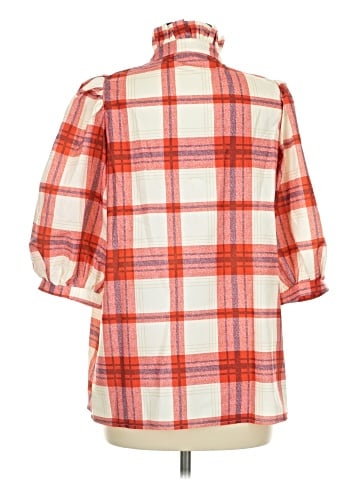 Unbranded 3/4 Sleeve Button-Down Shirt (view 2)