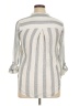 Unbranded Stripes Gray Long Sleeve Henley Size XL (estimated) - photo 2