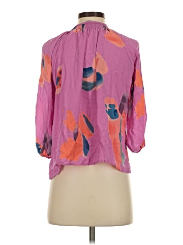 Tucker 3/4 Sleeve Silk Top (view 2)