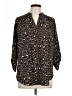 Entro Animal Print Black 3/4 Sleeve Blouse Size L (estimated) - photo 1