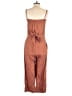 Cloth & Stone 100% Linen Solid Brown Jumpsuit Size XS - photo 2