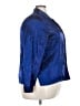 Alia Metallic Blue Long Sleeve Blouse Size 22 - photo 4