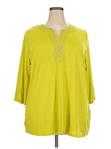 Ulla Popken 3/4 Sleeve Top (view 1)
