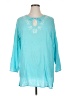 Islander 100% Cotton Teal Long Sleeve Blouse Size XL - photo 1