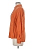 MNG 100% Lyocell Solid Orange Long Sleeve Blouse Size 6 - photo 5